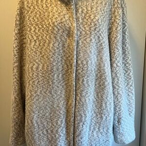 Z Supply Women's Jacket in Cream and Grey Size L